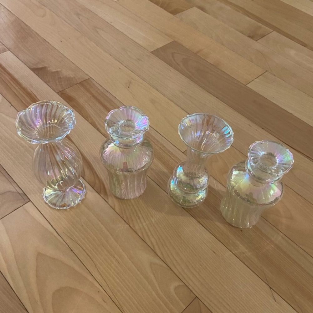 COPY - IRIDESCENT MINI VASES - SET OF 4